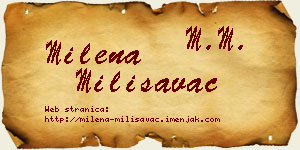Milena Milisavac vizit kartica